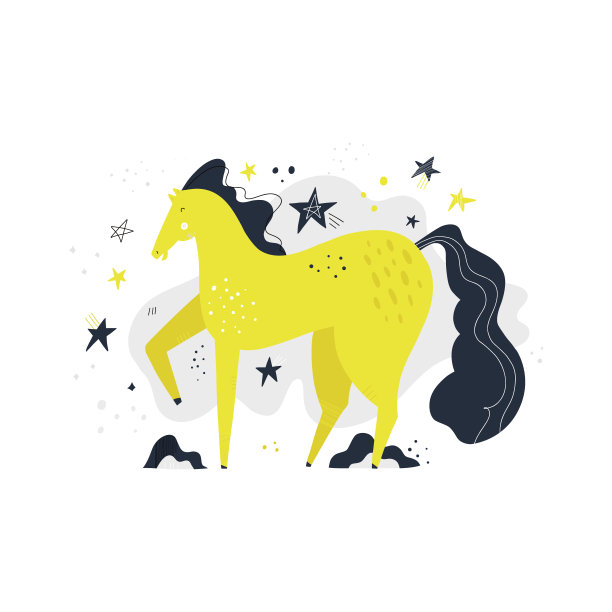 马术运动平面手绘彩色矢量插图图片下载