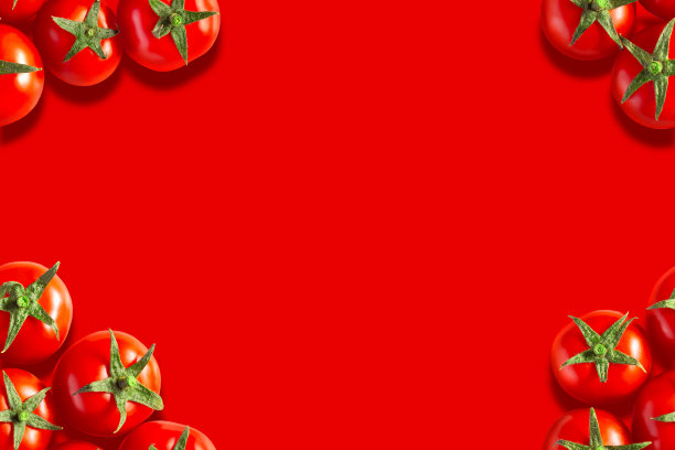 红甜番茄模板框架图片下载