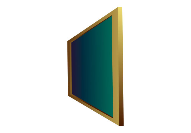 侧视图的绿色干净黑板在木框架上的白色背景孤立。模板黑色板挂在透视。矢量插图。图片下载