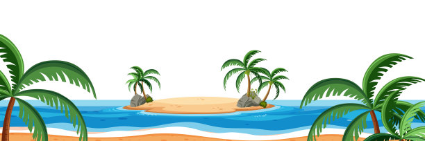 夏日海滩景色图片下载