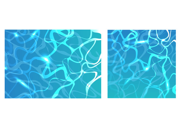 度假村泳池清水矢量背景banner图片下载