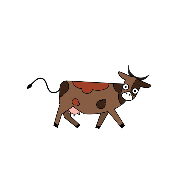 可爱卡通奶牛趣味插画图片下载
