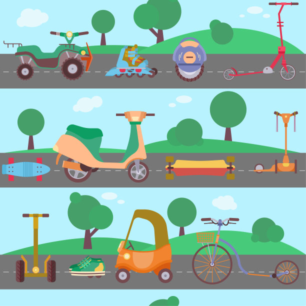 公园夏季交通格局图片下载