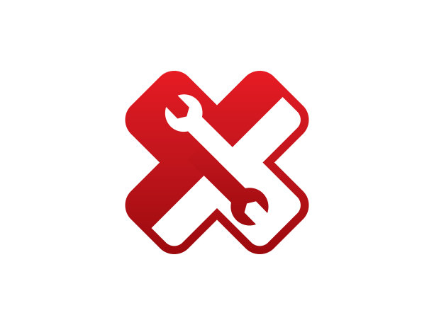 字母X技术模板，图标，符号图片下载