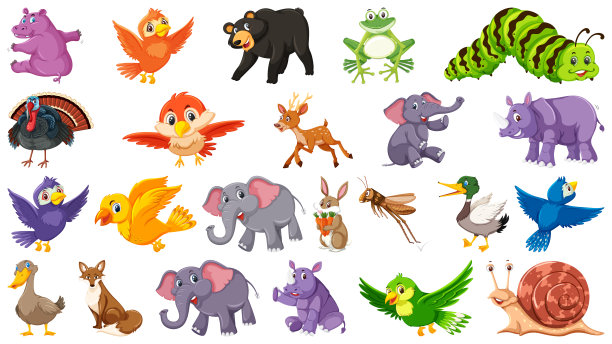 野生动物套装图片下载