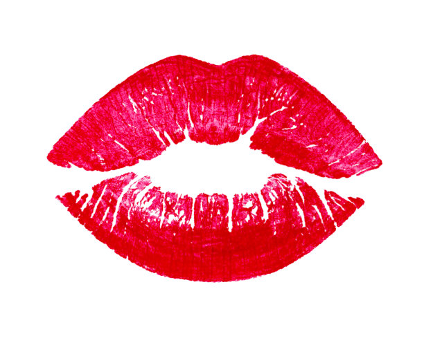 美丽的红唇孤立在白色。图片下载