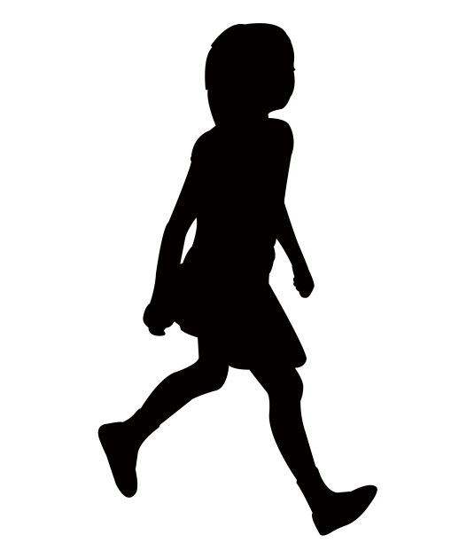 女孩跑步身体苗条向量图片下载