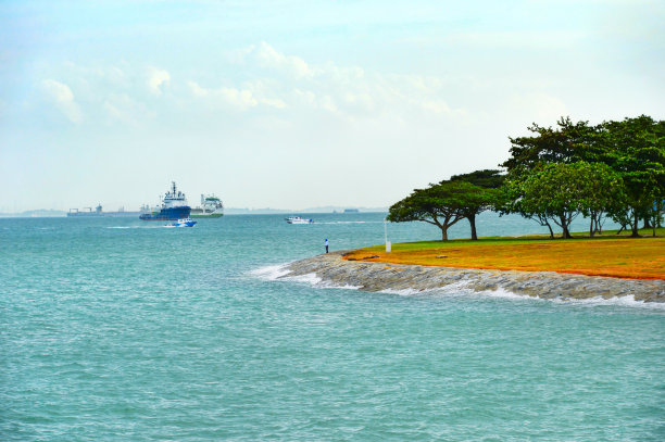 新加坡港口的渔船图片下载