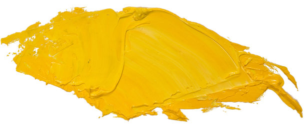 手绘孤立的油漆刷条纹与肮脏的黄色图片下载