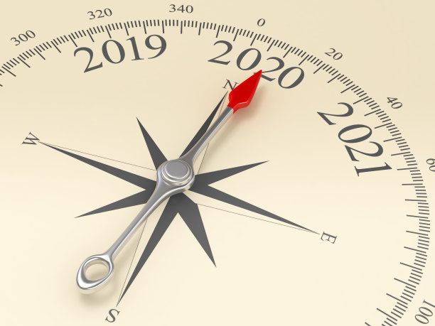 指向2020年的指南针素材图片