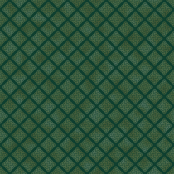 金凯尔特结无缝图案图片下载