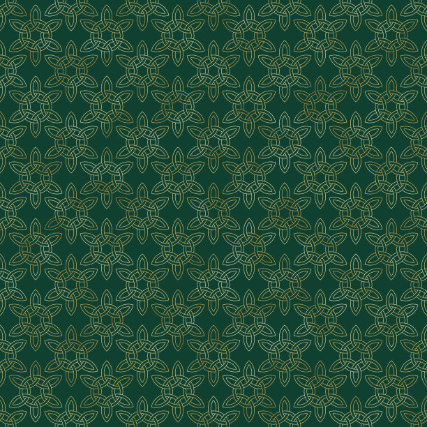 金凯尔特结无缝图案图片下载