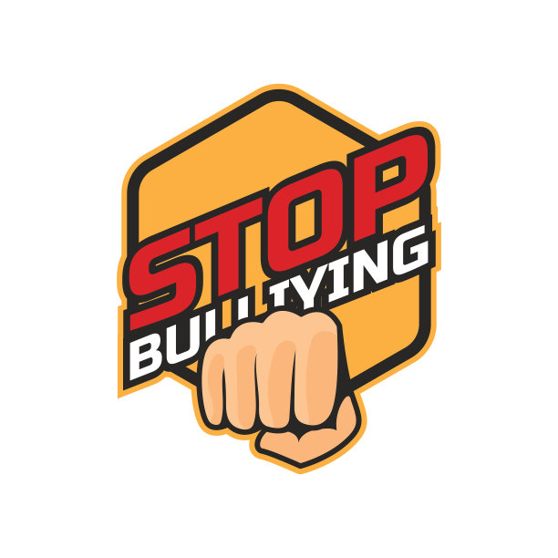 停止欺凌，无欺凌图标，矢量插图图片下载
