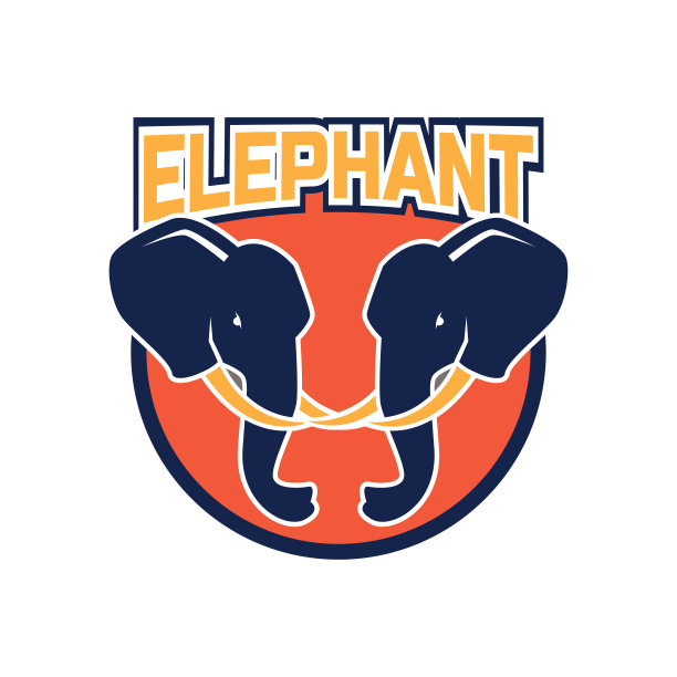 大象图标孤立在白色背景，矢量插图图片下载