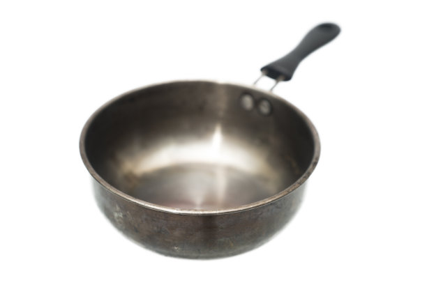 旧锅孤立在白色的背景上。图片下载