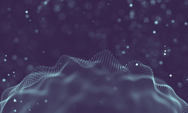 数据技术抽象未来插画。低聚形状与连接的点和线在黑暗的背景。3 d渲染。大数据可视化。图片下载