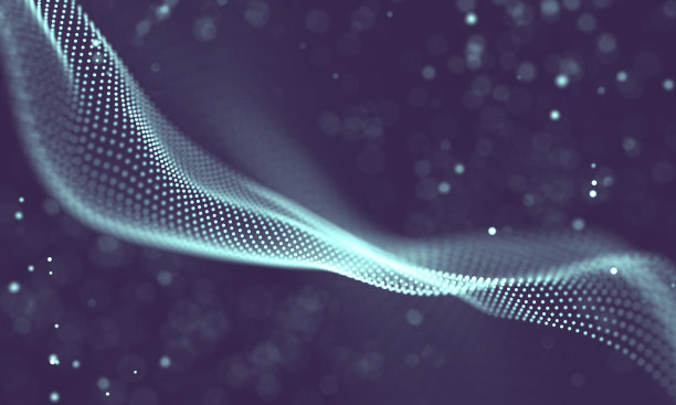 数据技术抽象未来插画。低聚形状与连接的点和线在黑暗的背景。3 d渲染。大数据可视化。图片下载