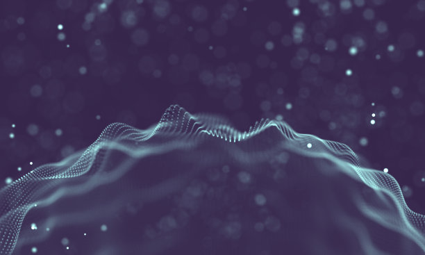 数据技术抽象未来插画。低聚形状与连接的点和线在黑暗的背景。3 d渲染。大数据可视化。图片下载