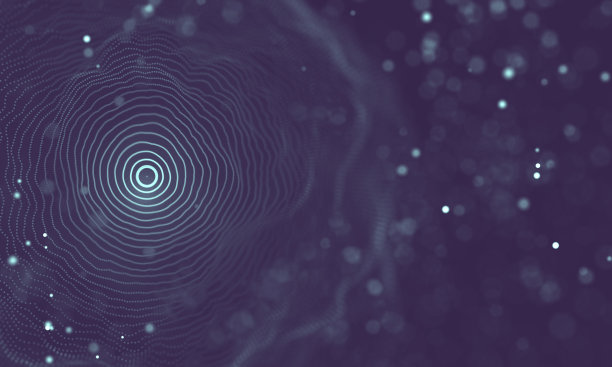 数据技术抽象未来插画。低聚形状与连接的点和线在黑暗的背景。3 d渲染。大数据可视化。图片下载