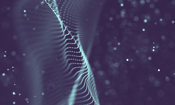 数据技术抽象未来插画。低聚形状与连接的点和线在黑暗的背景。3 d渲染。大数据可视化。图片下载