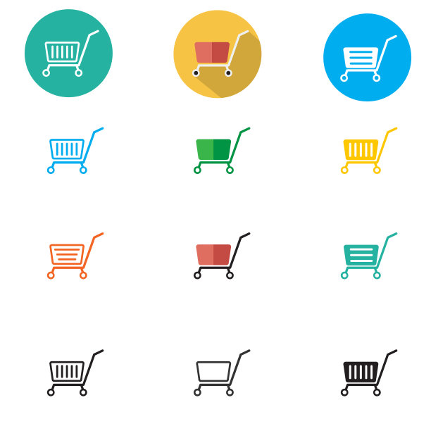 购物车图标上的白色背景图片下载