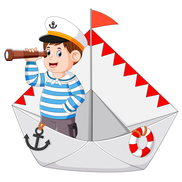 水手拿着用船纸包着的双筒望远镜图片下载