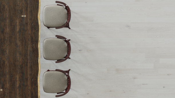 三张空椅子的乡村桌子的一部分图片下载