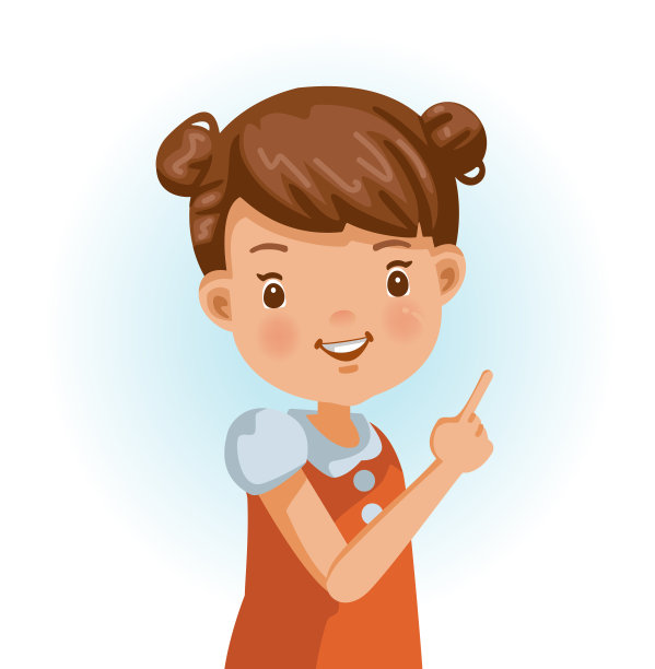 小女孩用拇指指着图片下载