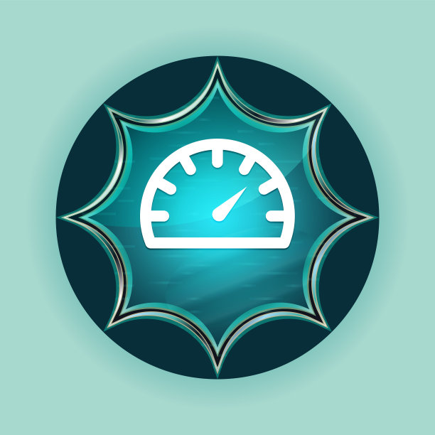 速度表，表图标，神奇的玻璃，阳光，蓝色按钮，天空蓝色背景图片下载