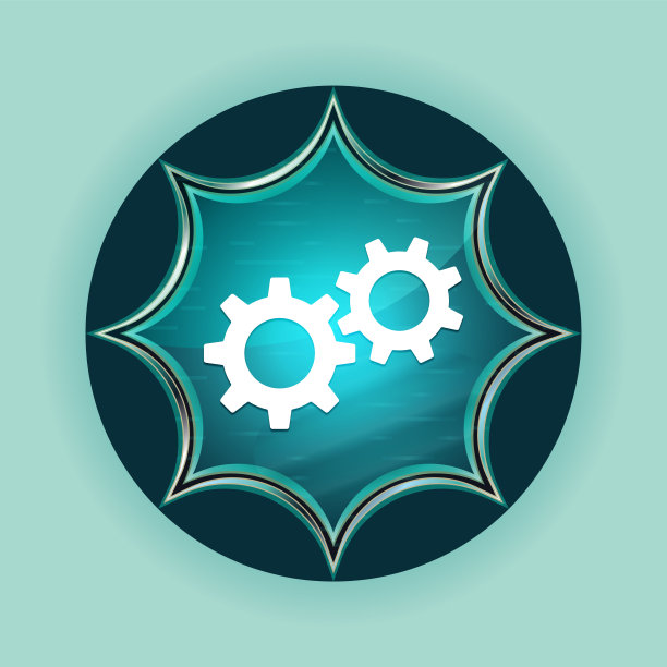 设置过程中图标魔法玻璃旭日蓝按钮天蓝色背景图片下载