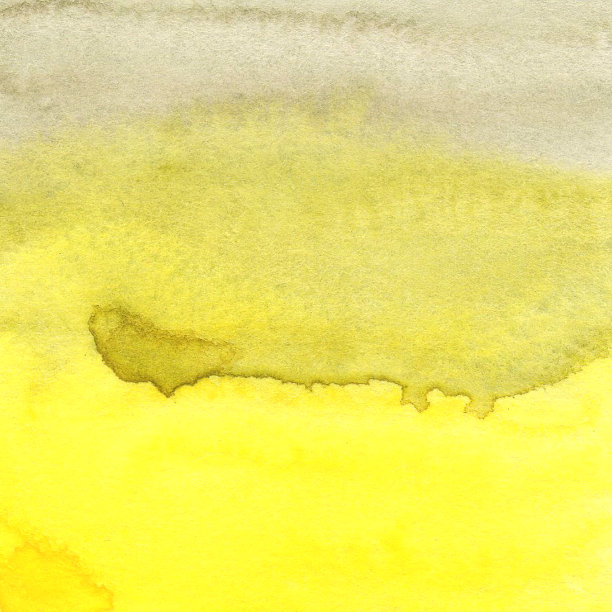 黄绿色渐变水彩背景插画：秋季背景素材图片