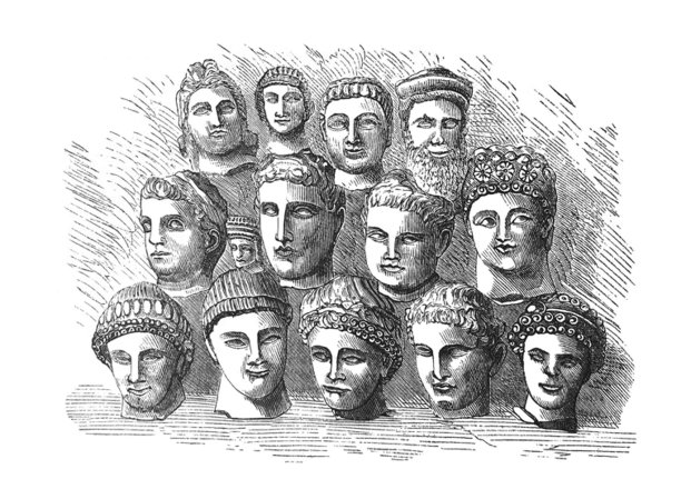 古代插图-希腊头维纳斯神庙在戈尔戈斯图片下载