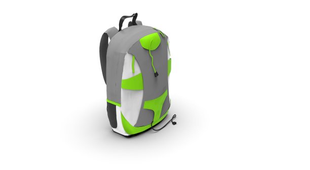 灰色背包孤立在白色3D渲染图片下载