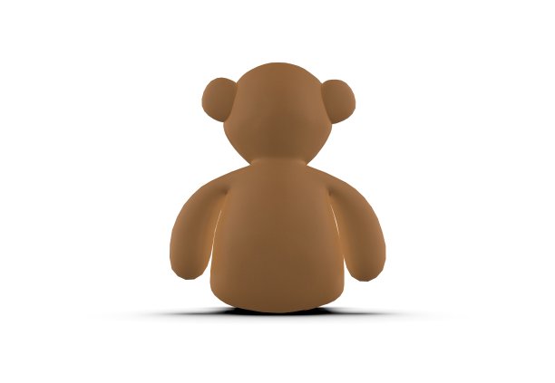 熊玩具隔离白色3D渲染图片下载