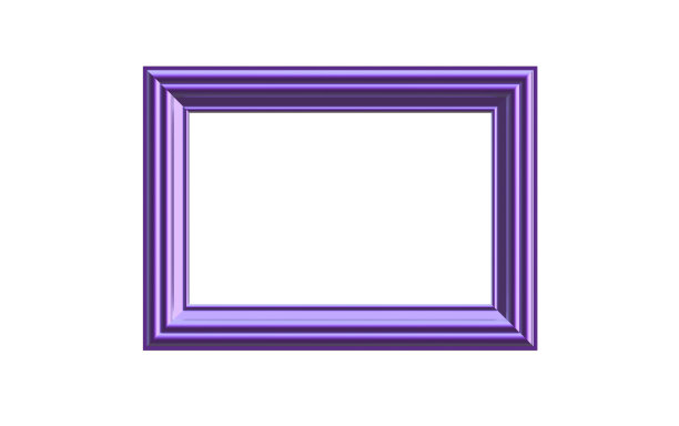 紫色阳极化矩形相框孤立在白色背景上的3d插图图片下载
