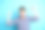 特写照片惊人的funky，他，他，他的男子气概的竞争情绪大声叫喊，真正的足球球迷，进球庆祝派对，酒吧周末穿休闲的格子衬衫孤立的亮蓝色背景图片下载