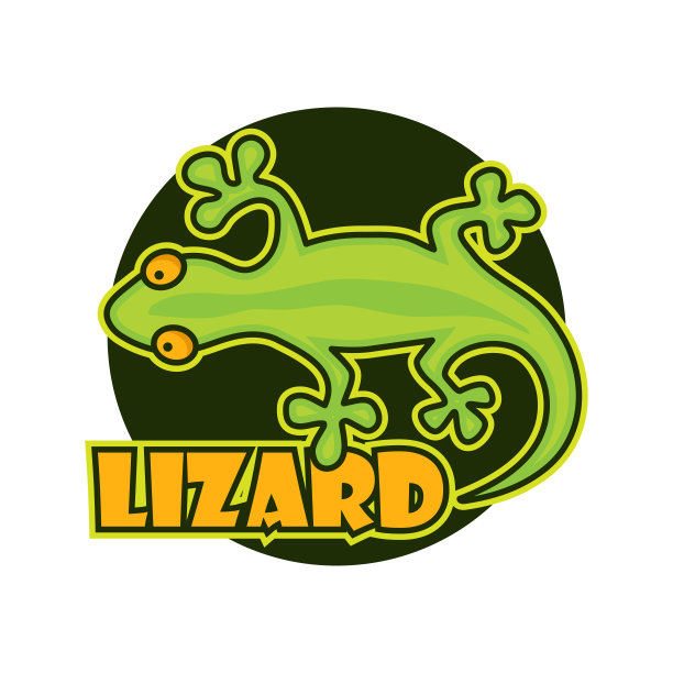 壁虎蜥蜴性格孤立在白色背景。矢量图图片下载