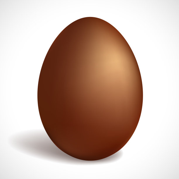 白色背景上孤立的巧克力蛋。复活节快乐概念设计。牛奶巧克力。图片下载