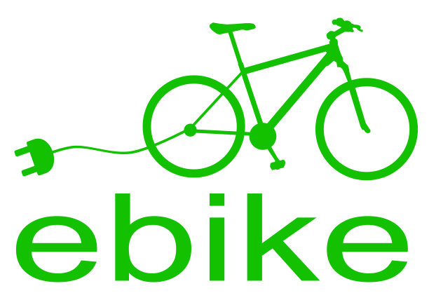 绿色电动车标志剪影图片下载