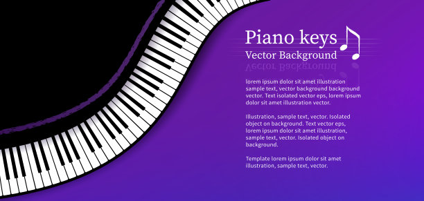 设计模板与俯视图钢琴键图片下载