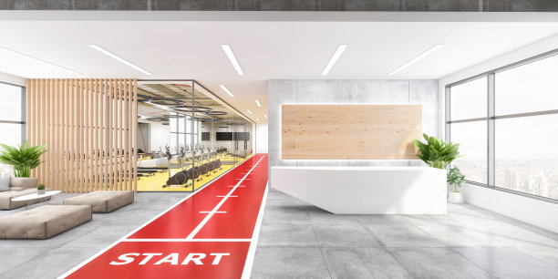 现代化健身中心内饰图片下载