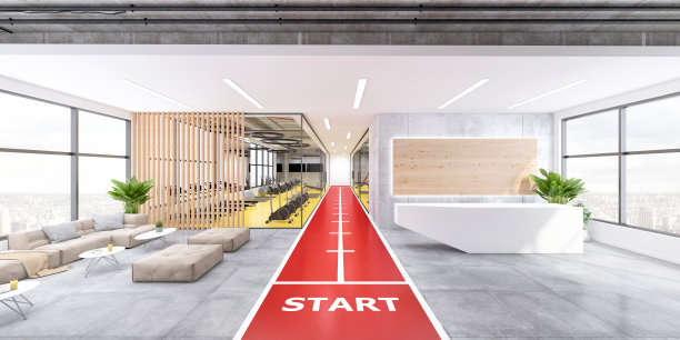 现代化健身中心内饰图片下载