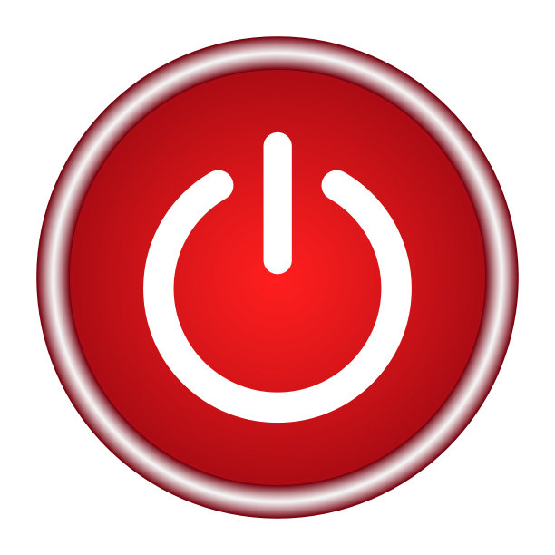 电源图标在白色背景。关闭图标。矢量插图。图片下载