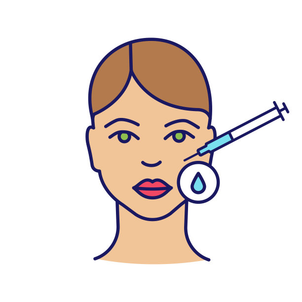 神经毒素注射区消毒图标图片下载