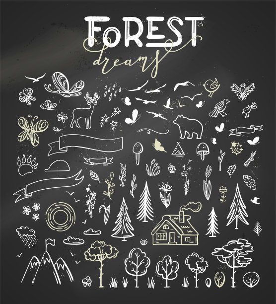 向量自然涂鸦集。图片下载