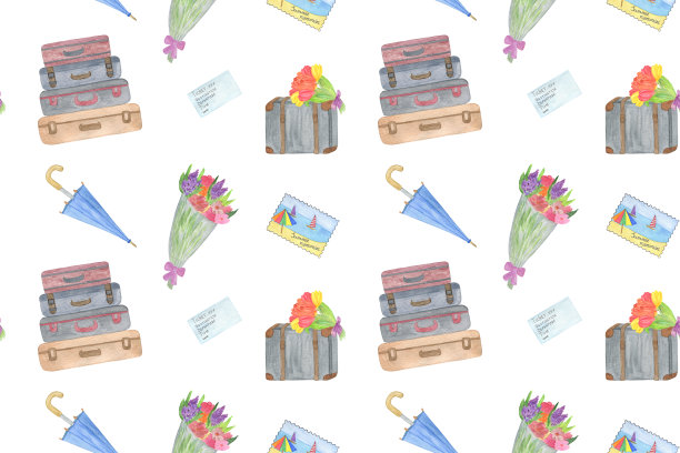 旅行套无缝模式图片下载