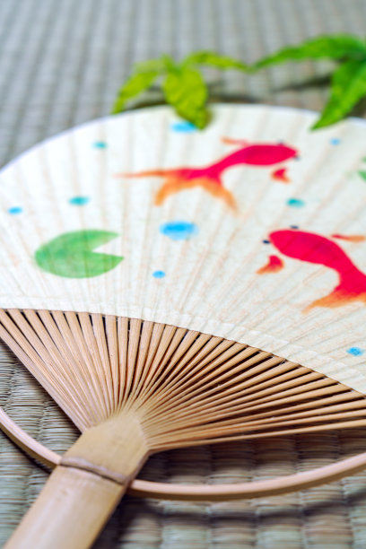 日本夏日场景与日本扇图片下载