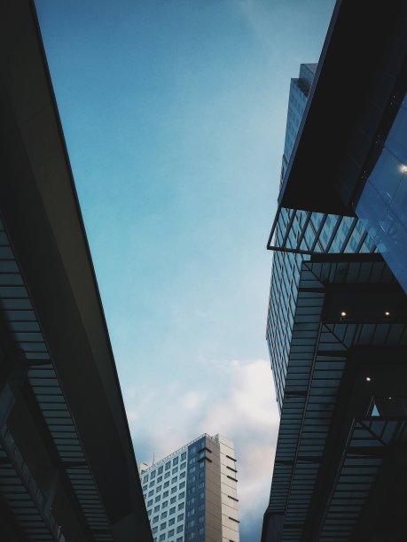 蓝色主题建筑图片下载