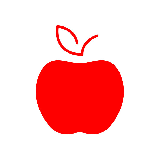 平面矢量苹果图标图片下载