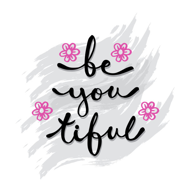 是你美丽动人手绘的问候文字图片下载